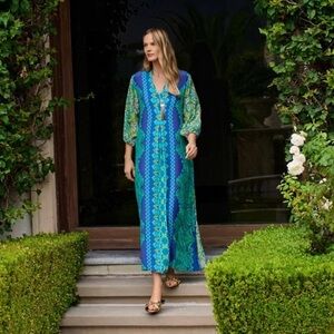 New Johnny Was Kahinu Silk Dress size XS